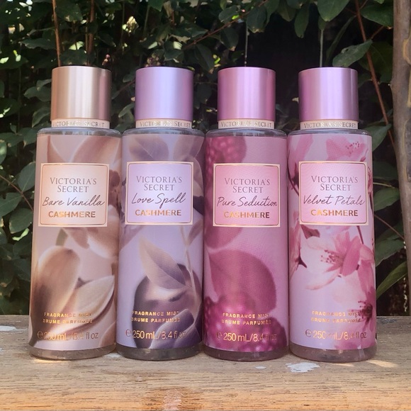 VS Bare Vanilla, Love Spell, Pure Seduction Velvet Petals